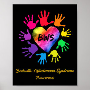Beckwith Wiedemann Syndrome Awareness Hands Gift  Poster