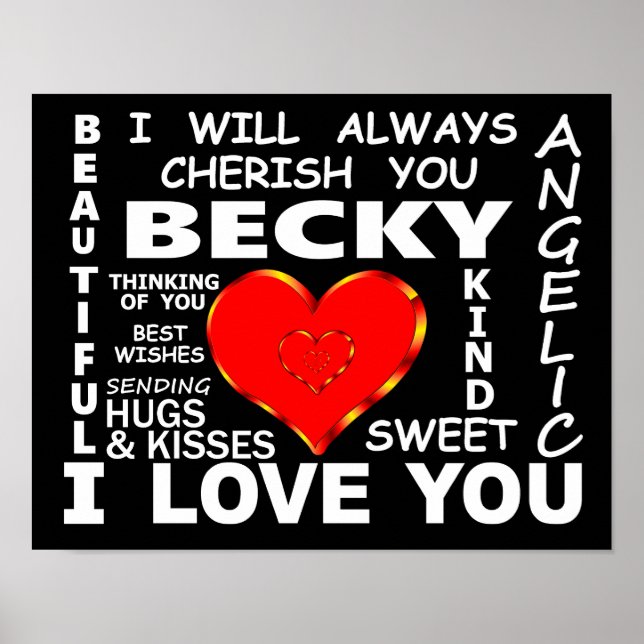Becky I Love You Poster (Front)