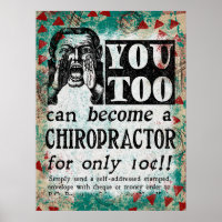 Become A Chiropractor - Funny Vintage Ad