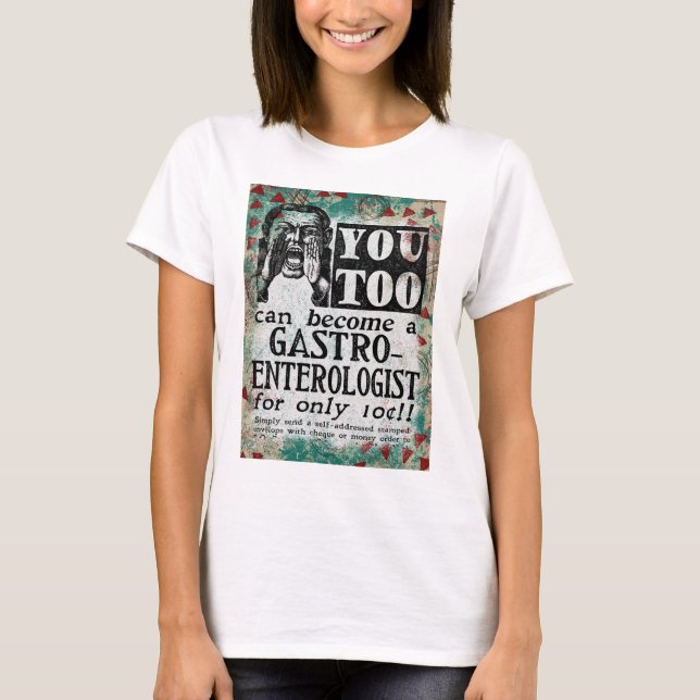 Become A Gastroenterologist T-Shirt Funny Vintage (Front)