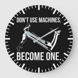 Become A Machine, Strong Girl Lifting Treadmill Large Clock