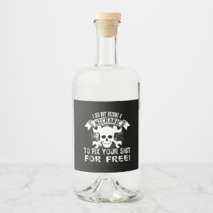 Become A Mechanic Liquor Bottle Label