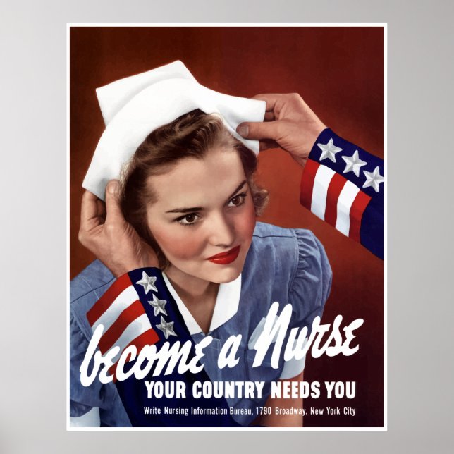 Become A Nurse -- Border Poster (Front)