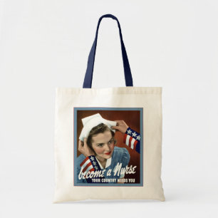 Become A Nurse ~ Vintage Nurse Tote Bag