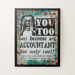 Become An Accountant - Funny Vintage Ad Jigsaw Puzzle