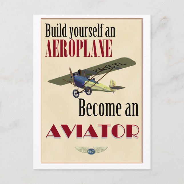 Become an Aviator Postcard (Front)