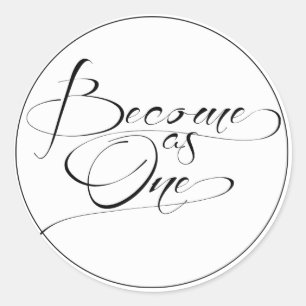 Become as One Christian Wedding Stickers