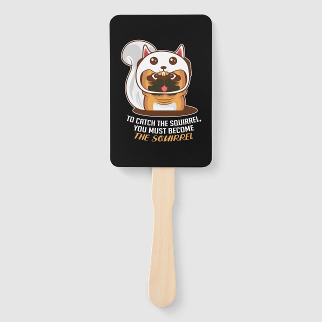 Become The Squirrel Dog Hand Fan (Front)