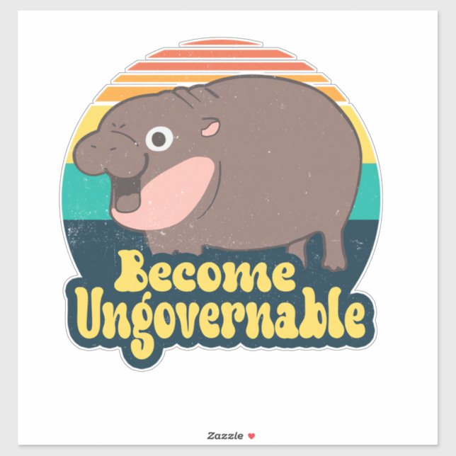 Become Ungovernable Funny Baby Hippo Moo Deng Funn (Sheet)