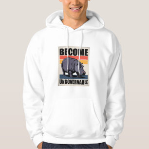 Become Ungovernable Funny Baby Hippo Moo Deng Long Hoodie