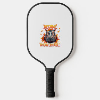 Become Ungovernable Funny Baby Hippo Moo Deng Men  Pickleball Paddle