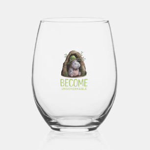 Become Ungovernable Long Sleeve T-Shirt Stemless Wine Glass