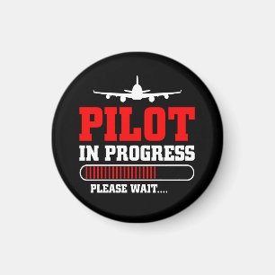 Becoming a Pilot Aviation Training in Progress Magnet