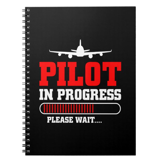 Becoming a Pilot | Aviation Training in Progress Notebook (Front)