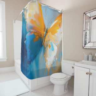 Becoming Light – Abstract Butterfly In Motion Shower Curtain