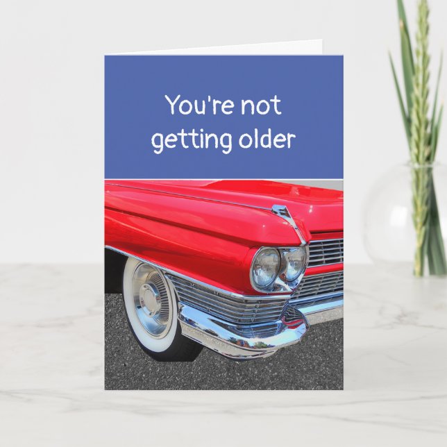 Becoming Older or a Classic? personalised Birthday Card (Front)