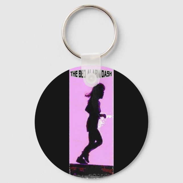 Bed Alarm Dash In Pink Key Ring (Front)