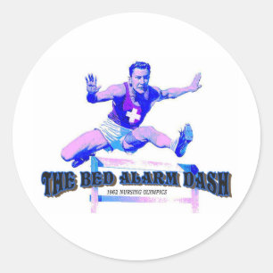 Bed Alarm Dash Vintage Nursing Classic Round Sticker
