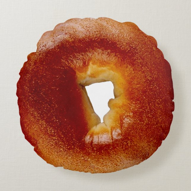 Bed and Bagel Round Cushion (Front)