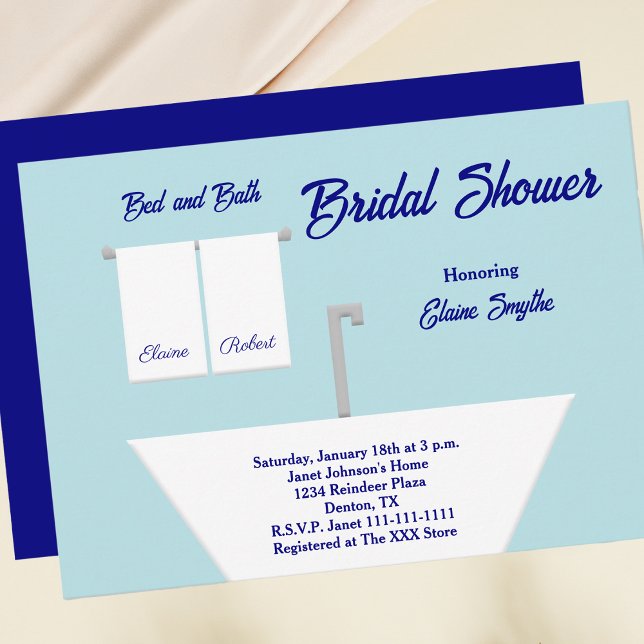 Bed and Bath Theme Bridal Shower Invitation (Creator Uploaded)