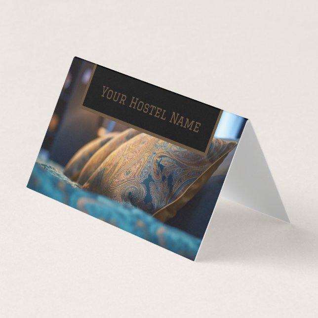 Bed and Breakfast Hostel Brown Photo Old Stylish Business Card (Front)