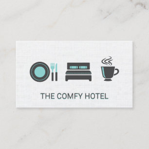 Bed and Breakfast / Linen Pattern Background Business Card