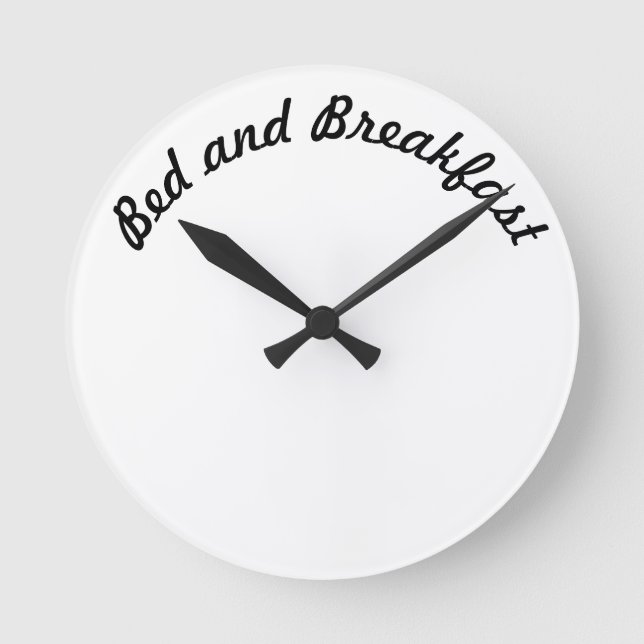 Bed and breakfast  round clock (Front)