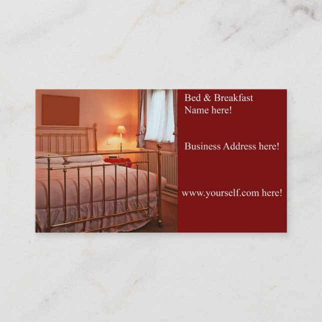 Bed & Breakfast business card (Front)