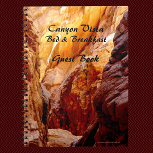 Bed & Breakfast Guest Book, Southwest Canyon B&B Spiral Notebook