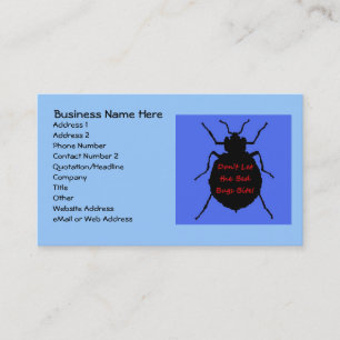 Bed Bug Exterminator Business Card