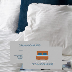 Bed Logo, Bed & Breakfast Accommodation Business Card