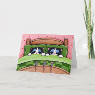 Bed Mice Do Exist - Cat Greeting Card