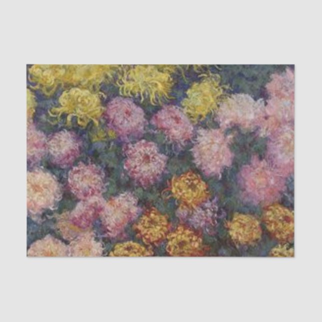 Bed of Chrysanthemums by Claude Monet Tissue Paper (Front)
