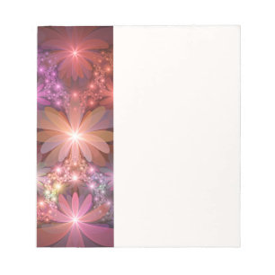 Bed Of Flowers Colorful Shiny Abstract Fractal Art Notepad