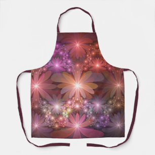 Bed Of Flowers Colourful Shiny Abstract Fractal Ar Apron