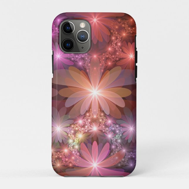 Bed Of Flowers Colourful Shiny Abstract Fractal Ar Case-Mate iPhone Case (Back)