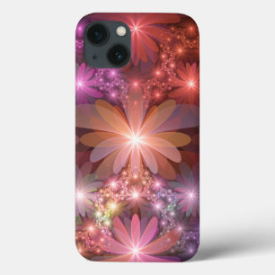 Bed Of Flowers Colourful Shiny Abstract Fractal Ar iPhone 13 Case