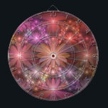 Bed Of Flowers Colourful Shiny Abstract Fractal Ar Dartboard<br><div class="desc">A bed of shiny fantasy flowers,  an unique luminous floral artwork.
Design for your dartboard and more.</div>