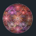 Bed Of Flowers Colourful Shiny Abstract Fractal Ar Dartboard<br><div class="desc">A bed of shiny fantasy flowers,  an unique luminous floral artwork.
Design for your dartboard and more.</div>