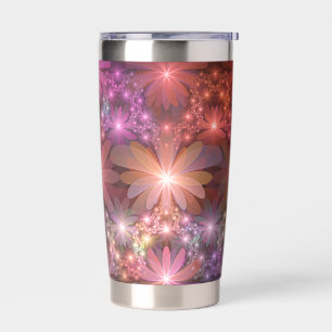 Bed Of Flowers Colourful Shiny Abstract Fractal Ar Insulated Tumbler