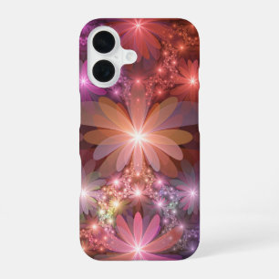 Bed Of Flowers Colourful Shiny Abstract Fractal Ar iPhone 16 Case