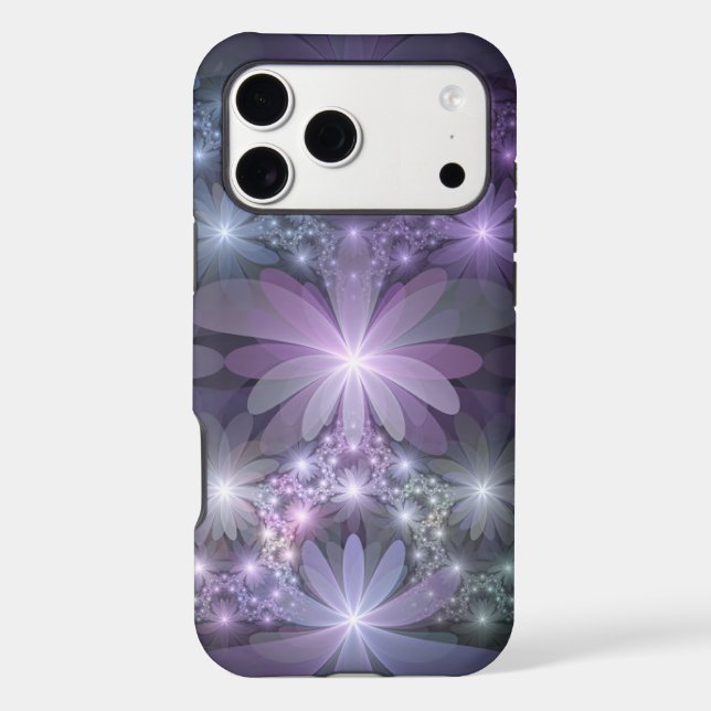 Bed of Flowers Trendy Shiny Abstract Fractal Art (Back)