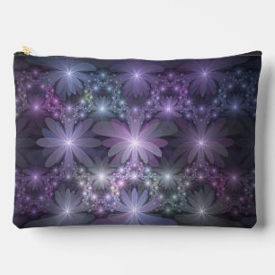 Bed of Flowers Trendy Shiny Abstract Fractal Art Accessory Pouch