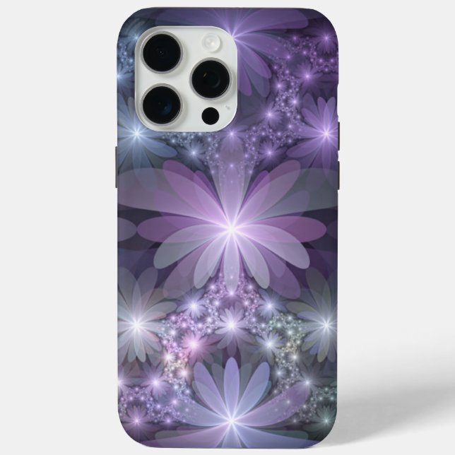 Bed of Flowers Trendy Shiny Abstract Fractal Art Case-Mate iPhone Case (Back)