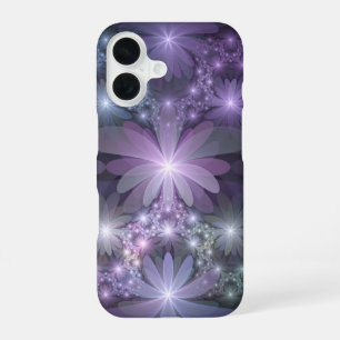 Bed of Flowers Trendy Shiny Abstract Fractal Art iPhone 16 Case
