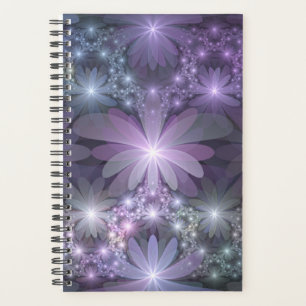 Bed of Flowers Trendy Shiny Abstract Fractal Art Planner