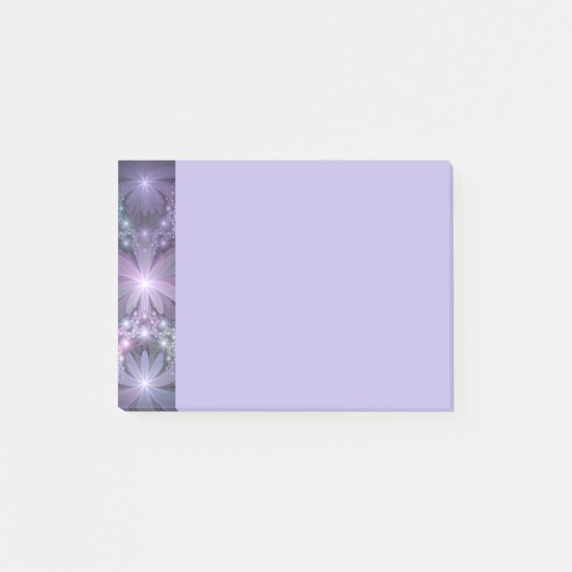 Bed of Flowers Trendy Shiny Abstract Fractal Art Post-it Notes (Front)