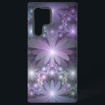 Bed of Flowers Trendy Shiny Abstract Fractal Art Samsung Galaxy Case<br><div class="desc">Striking fractal art,  shiny violet grey fantasy flowers.
Unique design for your Samsung Galaxy S22 Ultra case and more.</div>