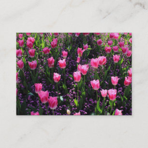Bed of Pink Tulips Business Card