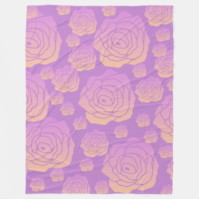 Bed of Roses Fleece Blanket (Front)